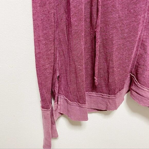 We the Free- Free People- Purple Affogato Hacci Linen Blend Tunic Popover, Small - Picture 4 of 14